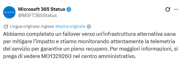 Microsoft risolve outage MFA e MySignIn dopo errori 504 su Microsoft 365 4 image 43
