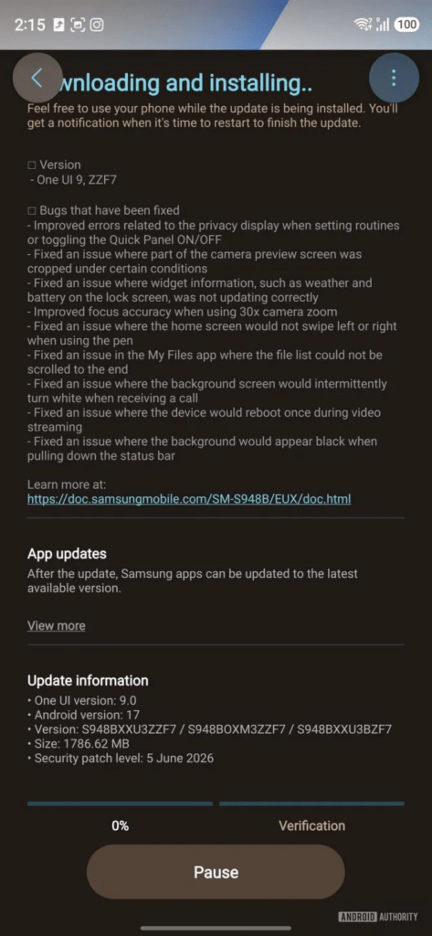 One UI 9 Beta 3 su Galaxy S26, test A16 5G e aggiornamento Galaxy Watch 8 3 image 449