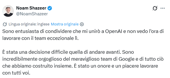 Terremoto nell'IA: Shazeer molla Google per OpenAI mentre gli USA risparmiano DeepSeek 3 image 537