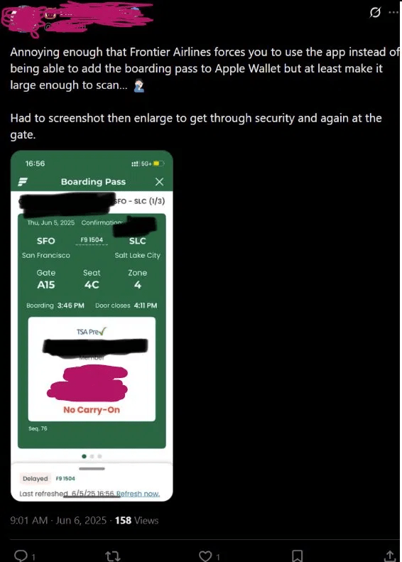 Falla nei voli Frontier Airlines: basta una foto del biglietto per rubare passaporti e carte di credito 3 image 554