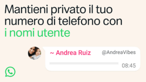 WhatsApp introduce gli username, addio numero di telefono nelle chat pubbliche