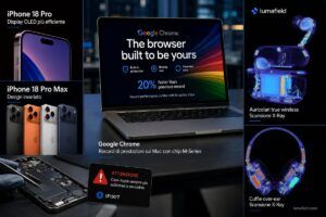 iPhone 18 Pro rivoluziona lo schermo e il Pro Max non cambia. iFixit smaschera i cloni “killer” e Chrome umilia Safari