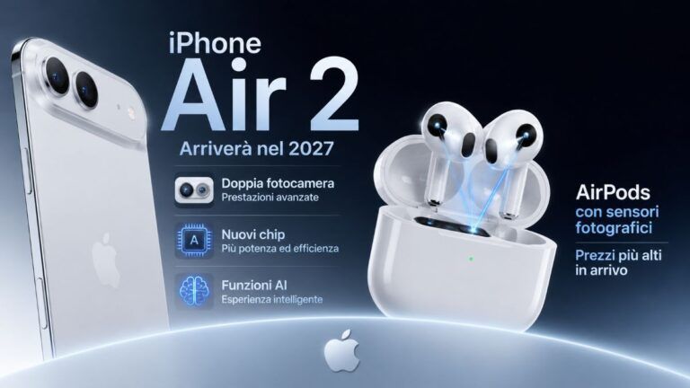 iphone air 2 doppia fotocamera airpods fotocamera