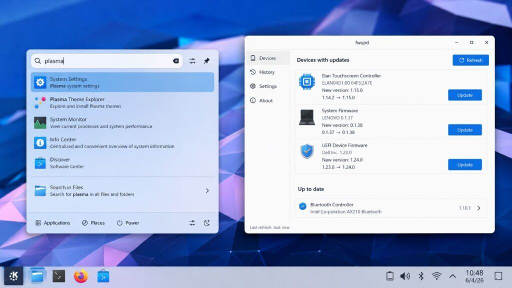 KDE Frameworks 6.27 migliora KRunner e Breeze, fwupd 2.1.5 aggiorna i touch screen Elan 2 kde frameworks 6 27 fwupd 2 1 5