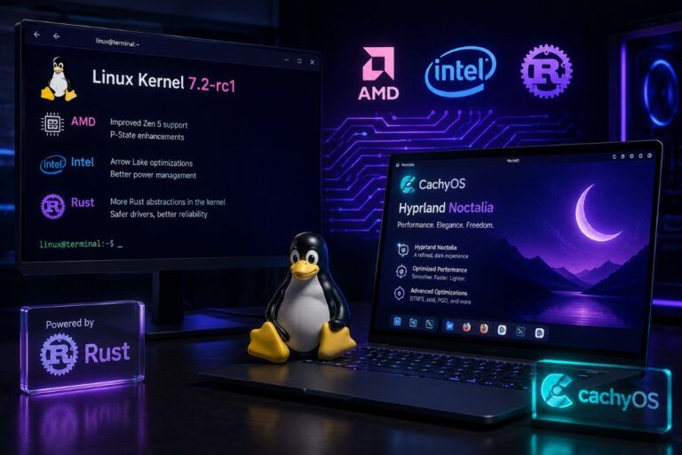 linux kernel 7 2 rc1 cachyos hyprland noctalia