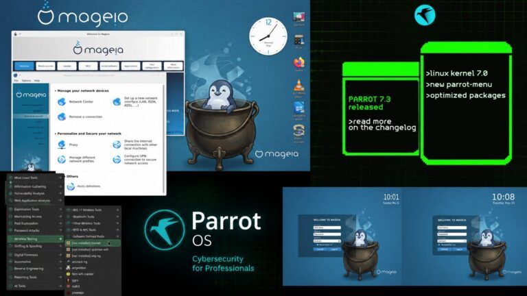 mageia 10 e parrot os 7 3