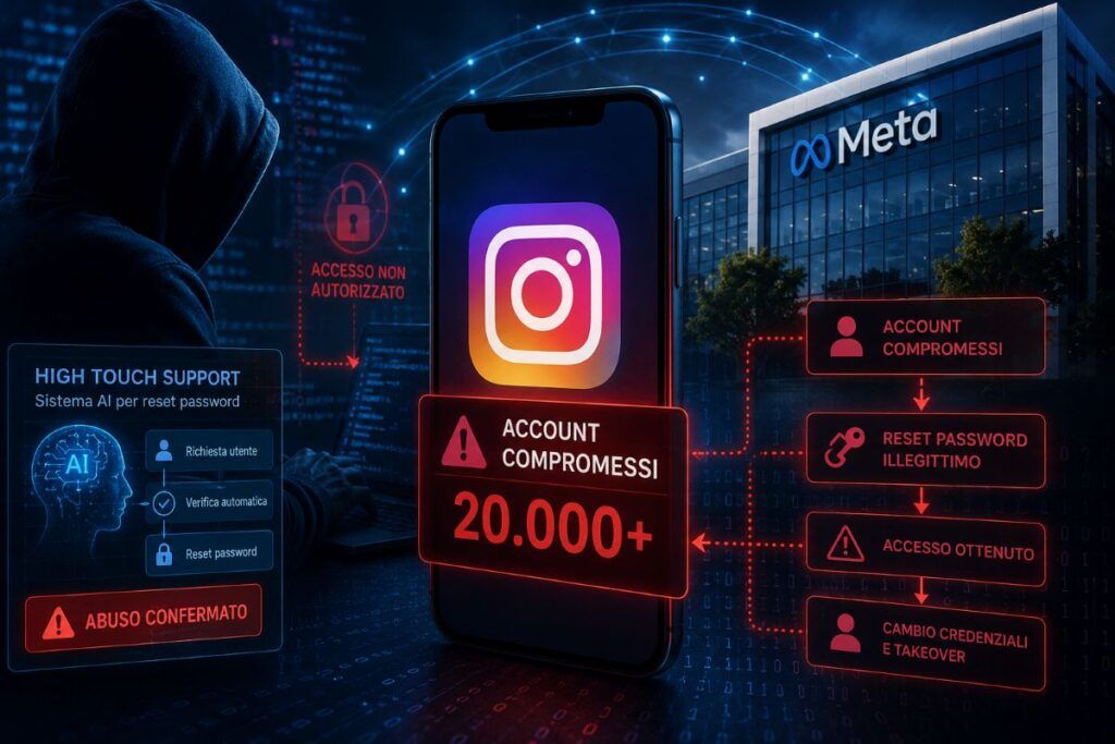 Meta espone oltre 20.000 account Instagram, il supporto AI diventa vettore di takeover 2 meta instagram account violati