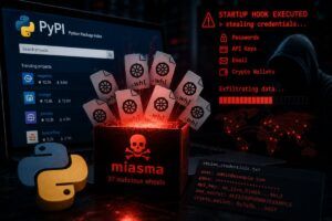 Miasma invade PyPI con 37 wheel malevoli e uno stealer basato su Bun 19 Miasma invade PyPI con 37 wheel malevoli e uno stealer basato su Bun
