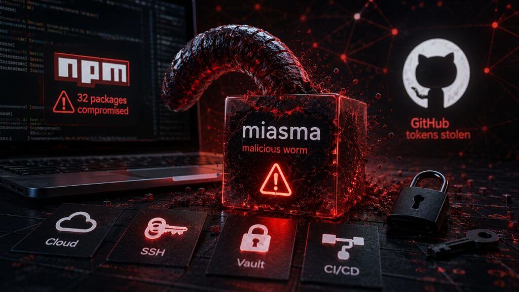 Miasma infetta 32 pacchetti npm Red Hat e ruba credenziali cloud 2 miasma worm npm red hat
