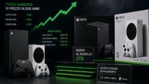 Stangata Xbox: Microsoft annuncia il terzo aumento di prezzo in due anni e dice addio al modello da 2 TB