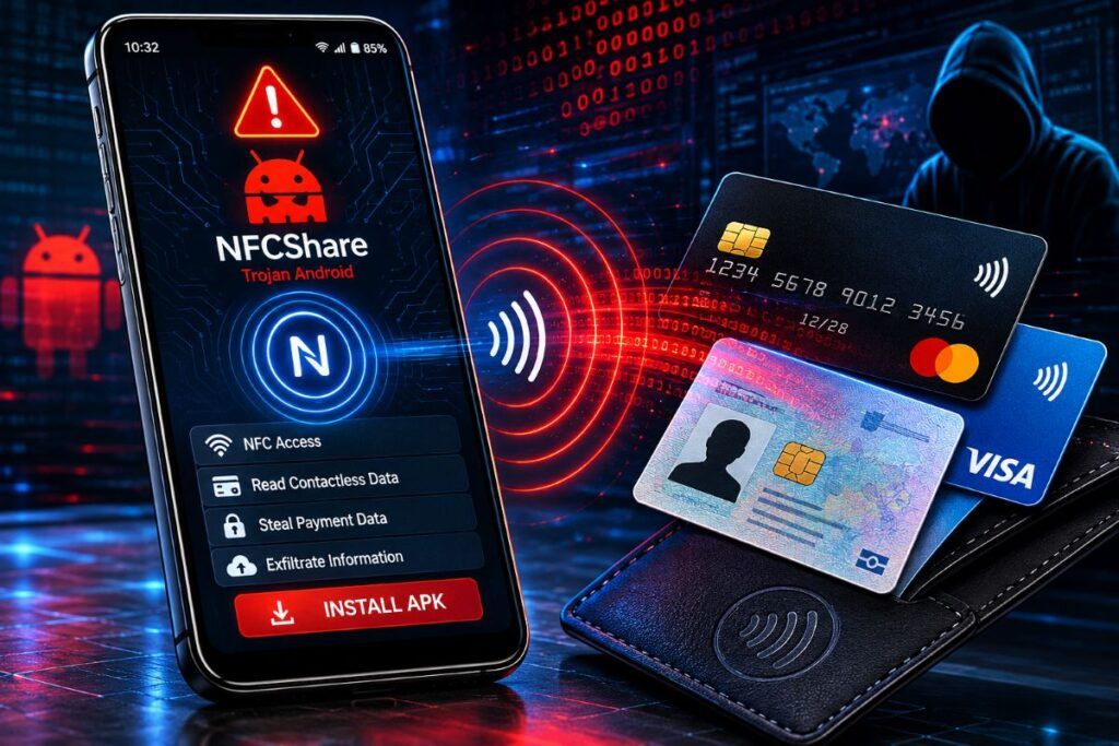 NFCShare, il trojan Android che ruba dati da carte NFC e documenti contactless 2 nfcshare trojan android