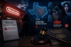 Hacker colpiscono Nintendo e il Texas, mentre l’IA diventa un’arma da cyberstalking: i casi shock delle ultime ore
