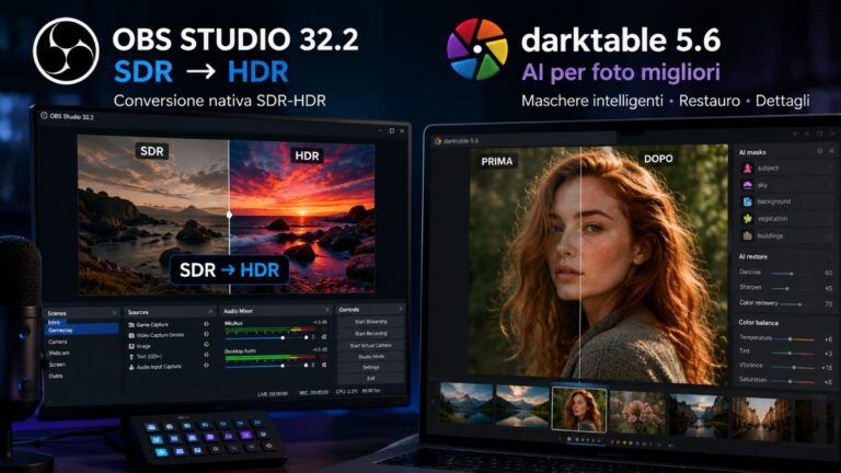 obs studio 32 2 darktable 5 6