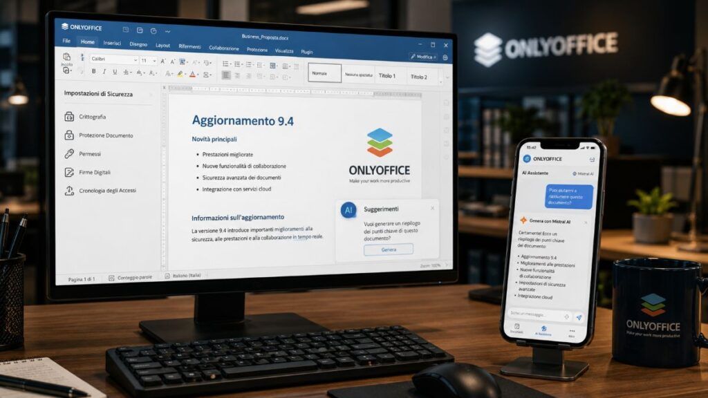 ONLYOFFICE 9.4 integra Mistral AI su mobile e rafforza desktop con sicurezza e temi 2 onlyoffice 9 4 mistral ai