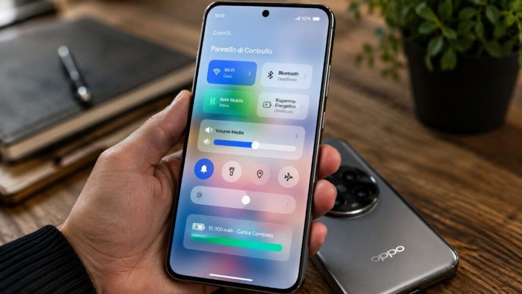 Oppo ColorOS: interfaccia Liquid Glass come Apple e smartphone con batteria 10.000 mAh 2 oppo liquid glass ui coloros batteria 10000mah