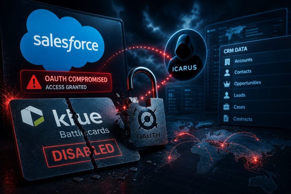 Terremoto nel cloud: hacker violano l'app Klue e rubano i dati Salesforce di colossi della cybersecurity 2 salesforce klue battlecards oauth icarus