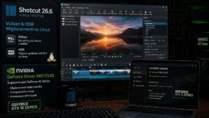 Shotcut 26.6 sblocca Vulkan, mentre NVIDIA “saluta” per sempre le storiche GTX 1000