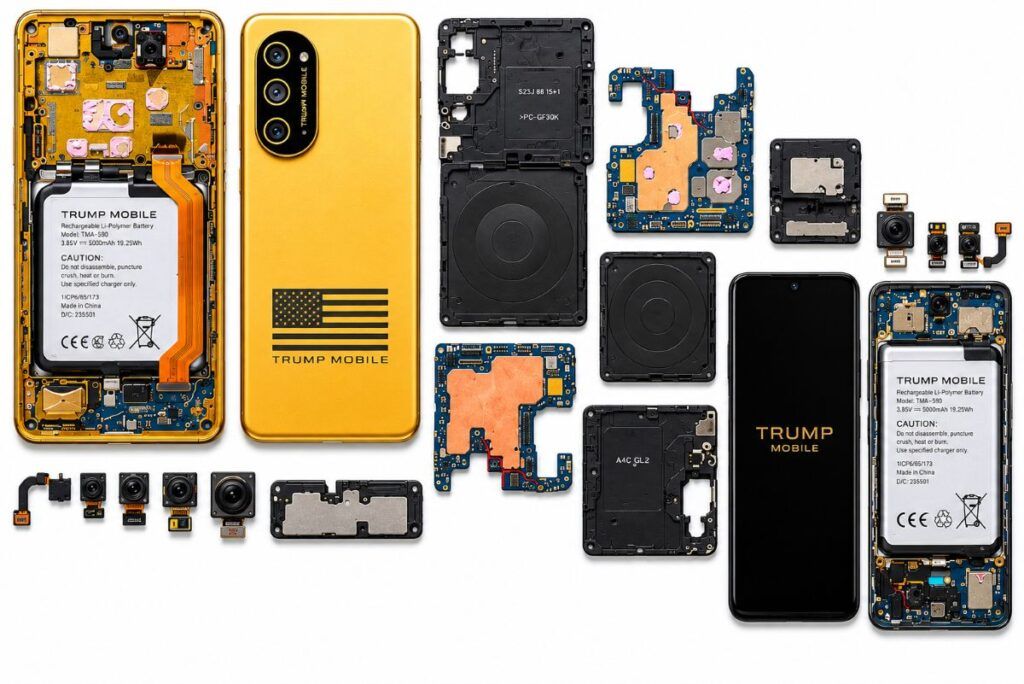 Il grande bluff del Trump T1 Phone: smontato è identico a un vecchio HTC 2 trump t1 phone teardown ifixit htc