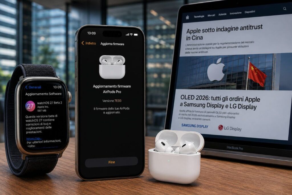 watchOS 27 Beta 2 e firmware AirPods 9A5304b: novità, compatibilità e dettagli della filiera OLED con problemi in Cina 2 watchos 27 beta 2 antitrust