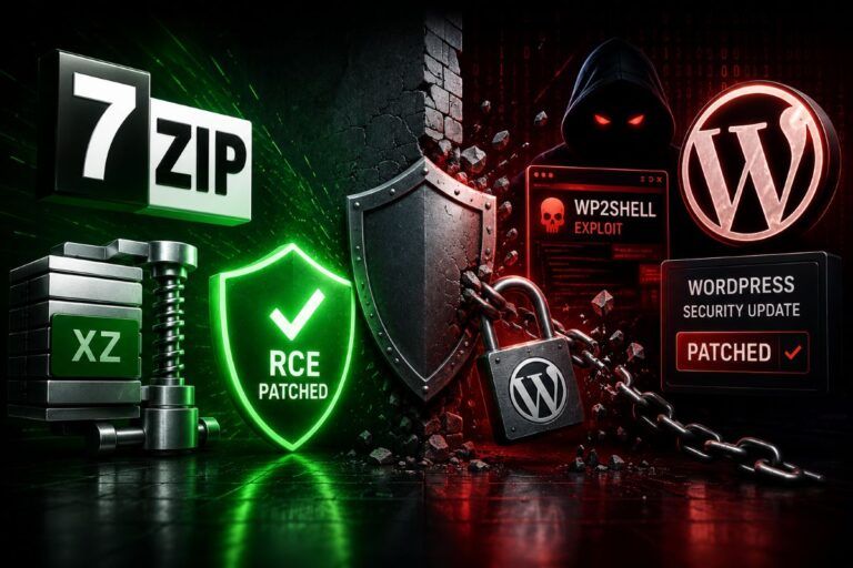 7 zip wp2shell aggiornamenti