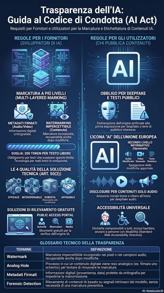 Guida Trasparenza AI Act infografica