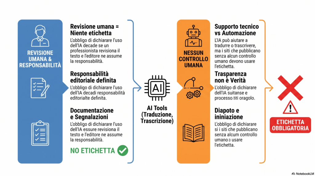 Linee guida etichettatura contenuti IA