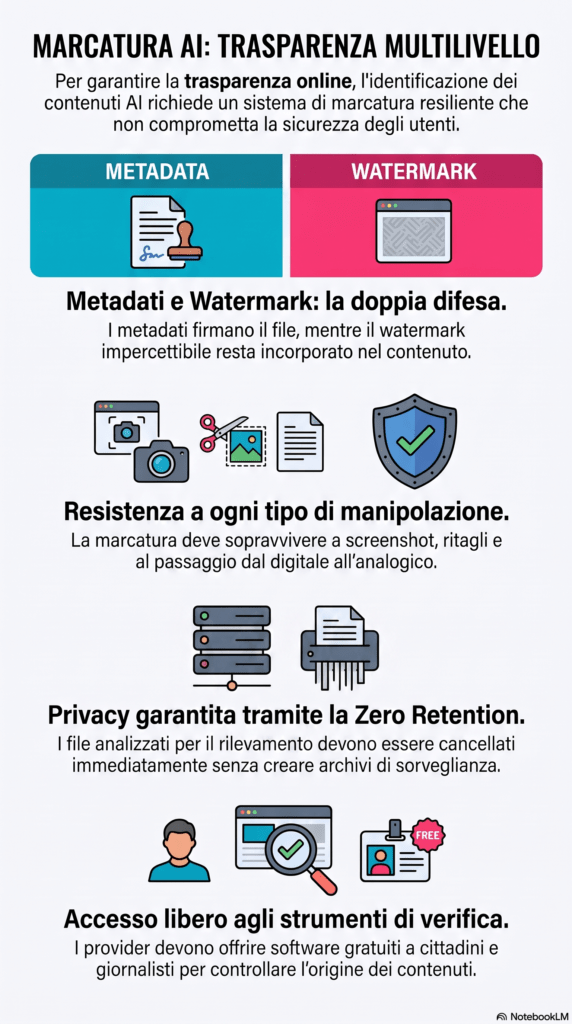 Marcatura AI e Trasparenza Online