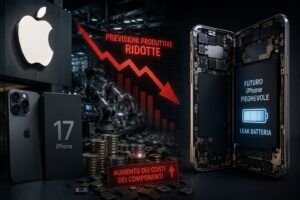 Apple frena su iPhone 17: produzione tagliata. Intanto spuntano i dettagli sulla batteria del primo iPhone pieghevole "Ultra" 3 Apple frena su iPhone 17: produzione tagliata. Intanto spuntano i dettagli sulla batteria del primo iPhone pieghevole “Ultra”