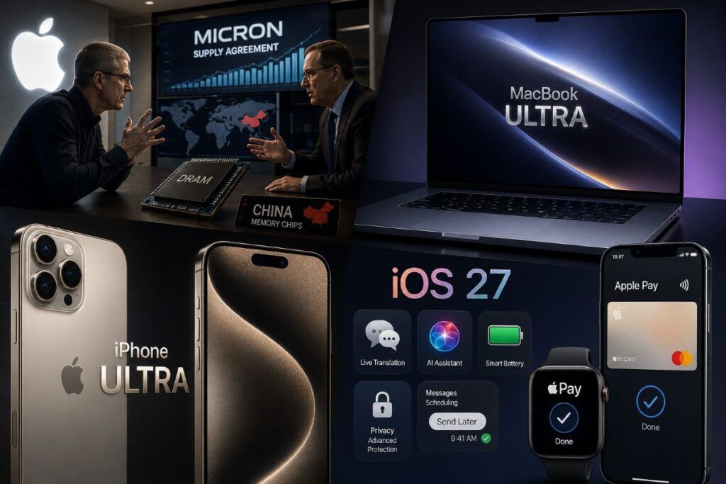 Apple chiede memorie cinesi e apre lo scontro industriale con Micron 2 apple micron macbook ultra iphone ultra ios 27