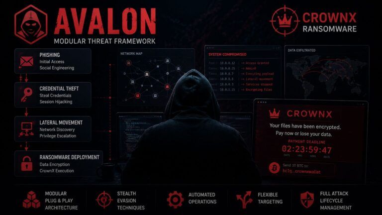 avalon malware crownx ransomware