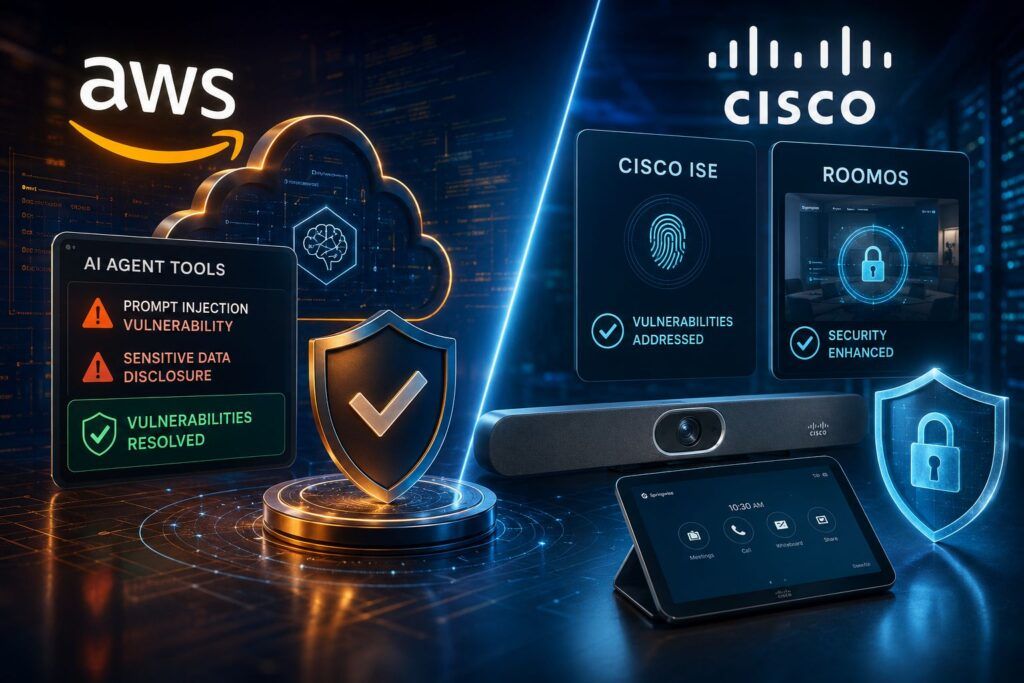 AWS e Cisco correggono falle in agenti AI, ISE e piattaforme RoomOS 2 aws cisco vulnerabilita jsii agentcore strands ise roomos