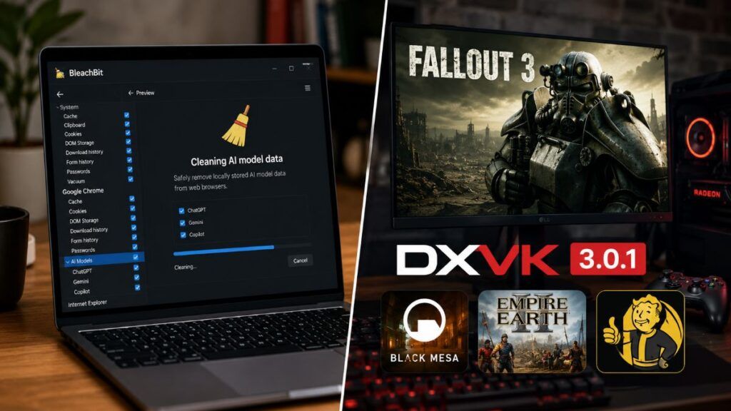 BleachBit 6.0.2 pulisce modelli AI, DXVK 3.0.1 migliora giochi Linux 2 bleachbit 6 0 2 dxvk 3 0 1