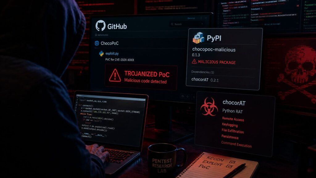 ChocoPoC infetta i ricercatori con PoC trojanizzati su GitHub e PyPI 2 chocopoc rat