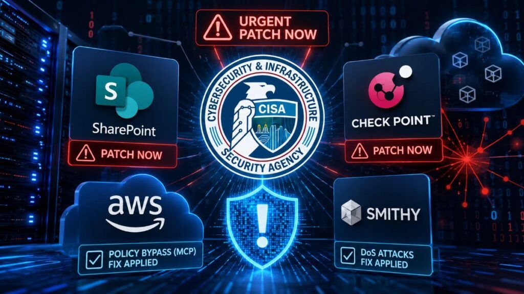 CISA mette SharePoint e Check Point nel KEV, AWS corregge MCP 2 cisa kev sharepoint check point aws mcp smithy