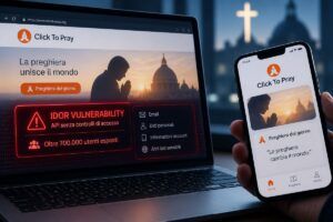 Vaticano hackerato: Click To Pray ha esposto i dati di oltre 700.000 utenti 1 Vaticano hackerato: Click To Pray ha esposto i dati di oltre 700.000 utenti