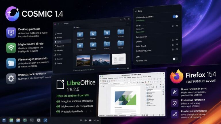 cosmic 1 4 libreoffice 26 2 5 firefox 154 beta