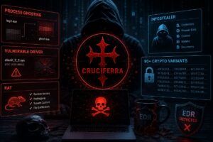 Cruciferra nasconde RAT e infostealer con oltre 90 tecniche crittografiche