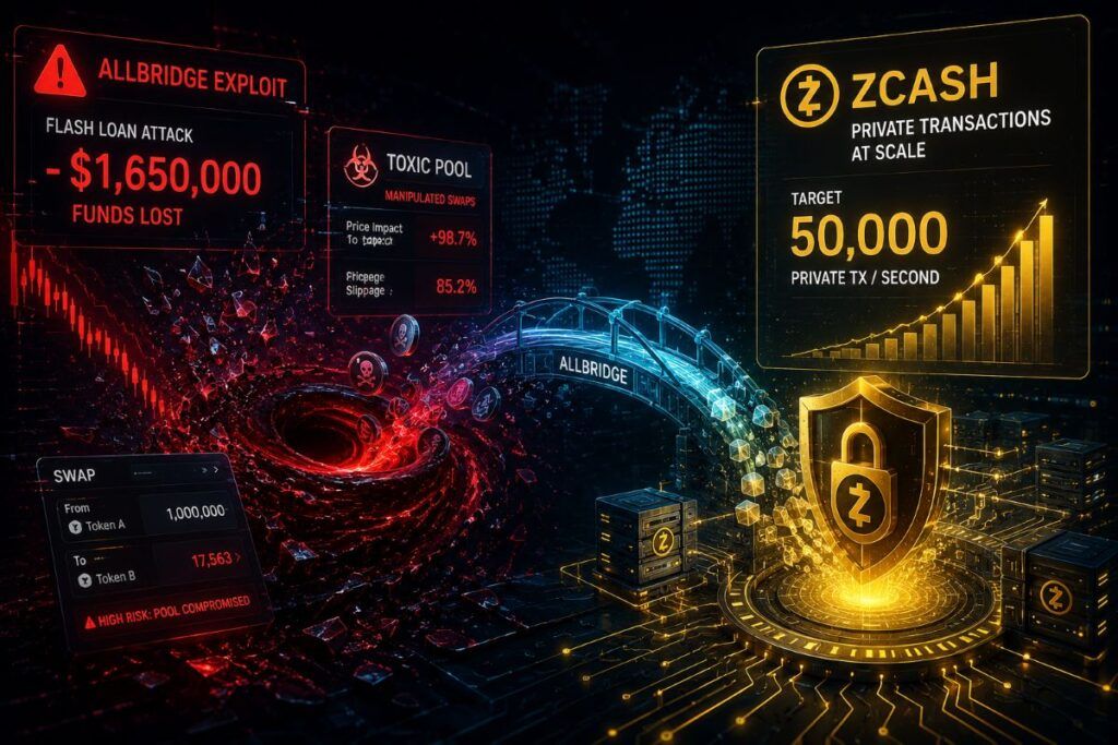 DeFi sotto pressione tra exploit Allbridge, pool tossici e Zcash scalabile 2 defi allbridge flash loan pool tossici zcash zakura