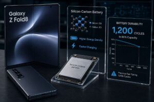 Galaxy Z Fold 8 riduce i cicli della batteria con le celle silicio-carbonio 11 Galaxy Z Fold 8 riduce i cicli della batteria con le celle silicio-carbonio