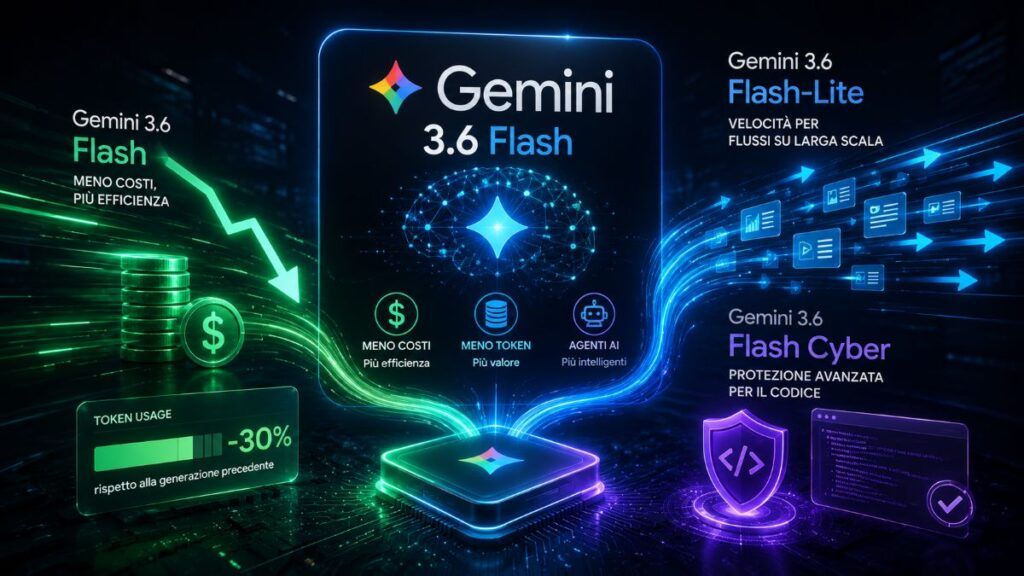 Google lancia Gemini 3.6 Flash e prepara il modello Cyber per CodeMender 2 gemini 3 6 flash 3 5 flash lite cyber