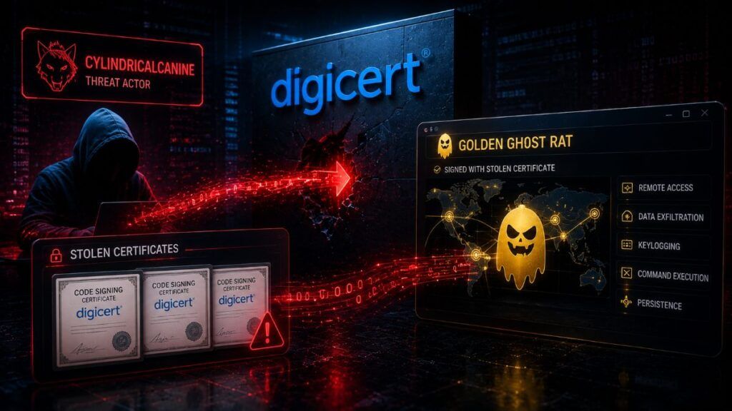 CylindricalCanine colpisce DigiCert e firma Golden Gh0st RAT con certificati rubati 2 goldenghost canine copertina