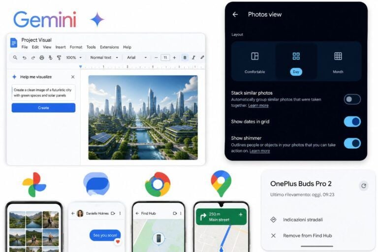 google gemini docs photos messages find hub maps