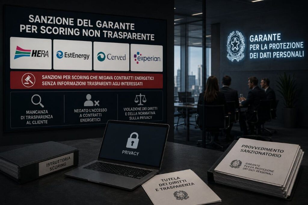 Hera ed EstEnergy multate per lo score che negava i contratti energia 2 hera estenergy score contratti energia garante privacy