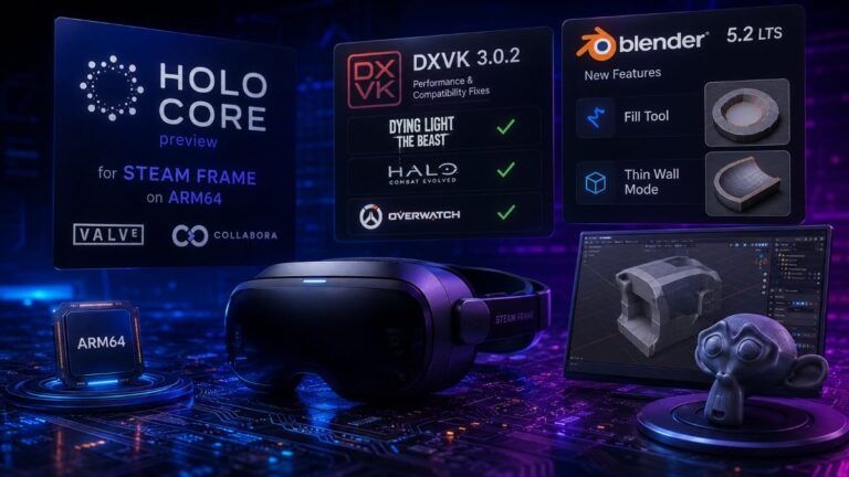 holo core steam frame arm64 dxvk 3 0 2 blender 5 2 lts