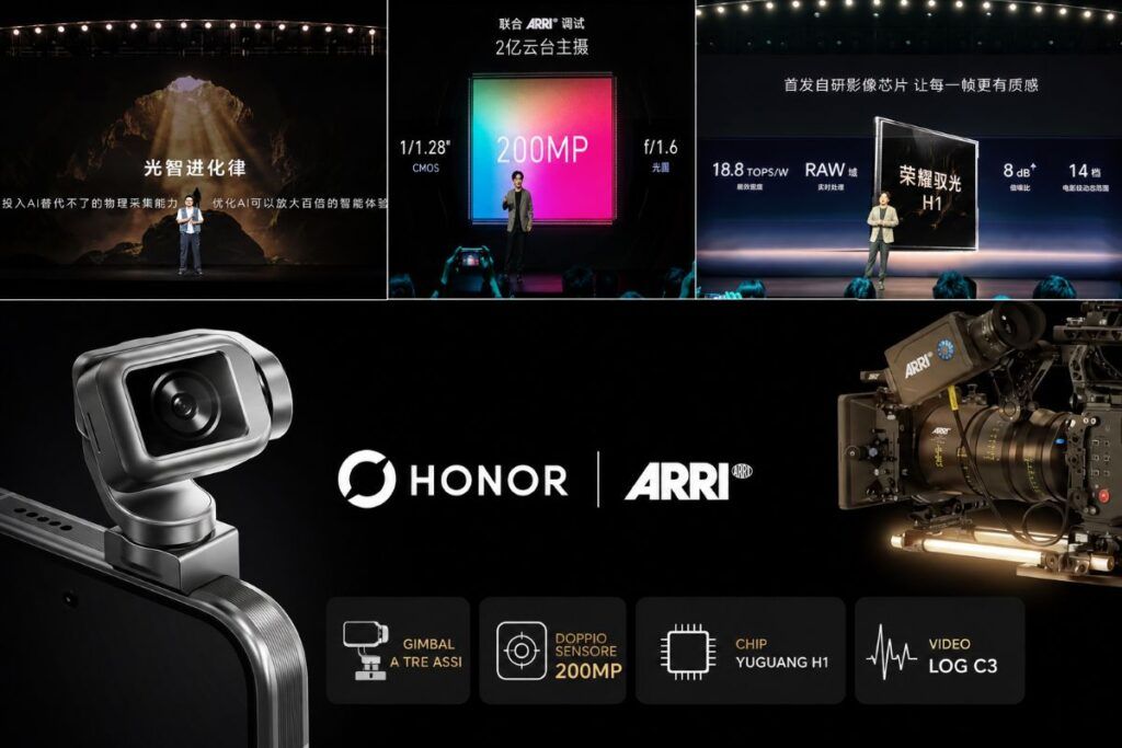 Honor Robot Phone punta sul cinema con due fotocamere da 200 MP 2 honor robot phone fotocamere aimage arri