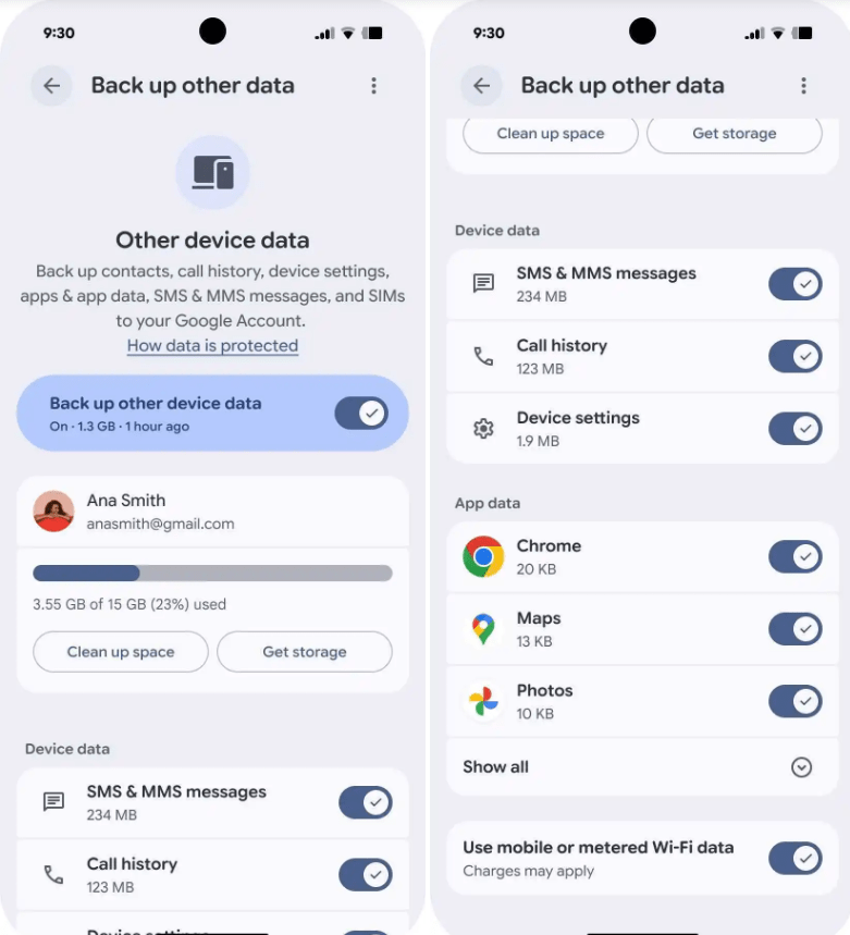 Da oggi il backup Android consuma lo spazio cloud e su Maps arriva Gemini per ordinare la cena 4 image 151