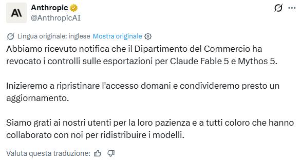 Revoca del blocco USA su Claude Fable 5 e vertice Apple-UE per sbloccare Siri AI nel mercato europeo 3 image 2
