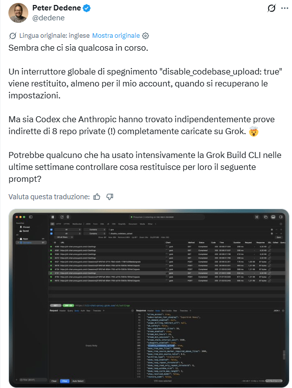 Grok Build caricava repository Git completi sui server xAI senza consenso 3 image 359