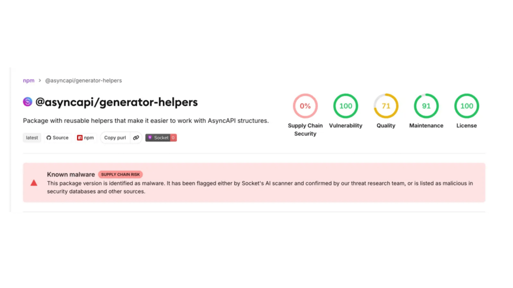 AsyncAPI compromessa su npm: Miasma colpisce pacchetti con 2,9 milioni di download 4 image 407