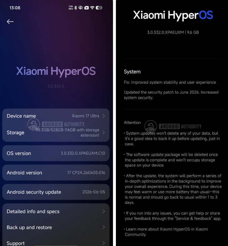 Xiaomi brucia tutti sul tempo: Android 17 arriva su Xiaomi 17 e 17 Ultra con HyperOS 3 3 image 421